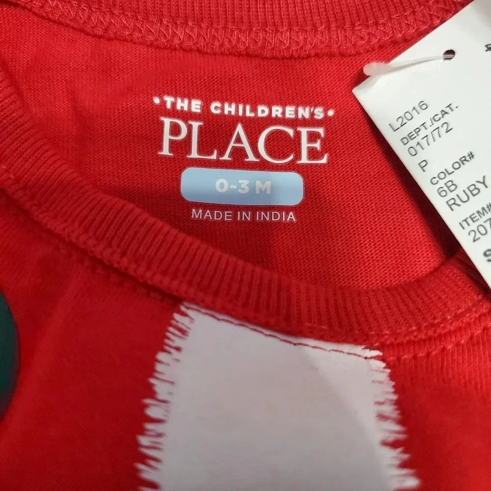 NWT The Children's Place Santa Claus Baby Infant Bodysuit 0M - 3M